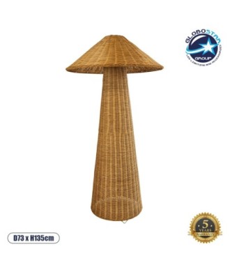 GLOBOSTAR® PERU 02235 Boho Επιδαπέδιο Φωτιστικό με Ντουί 1 x E27 AC 220-240V IP20 - Μπεζ - Μ73 x Π73 x Υ135cm